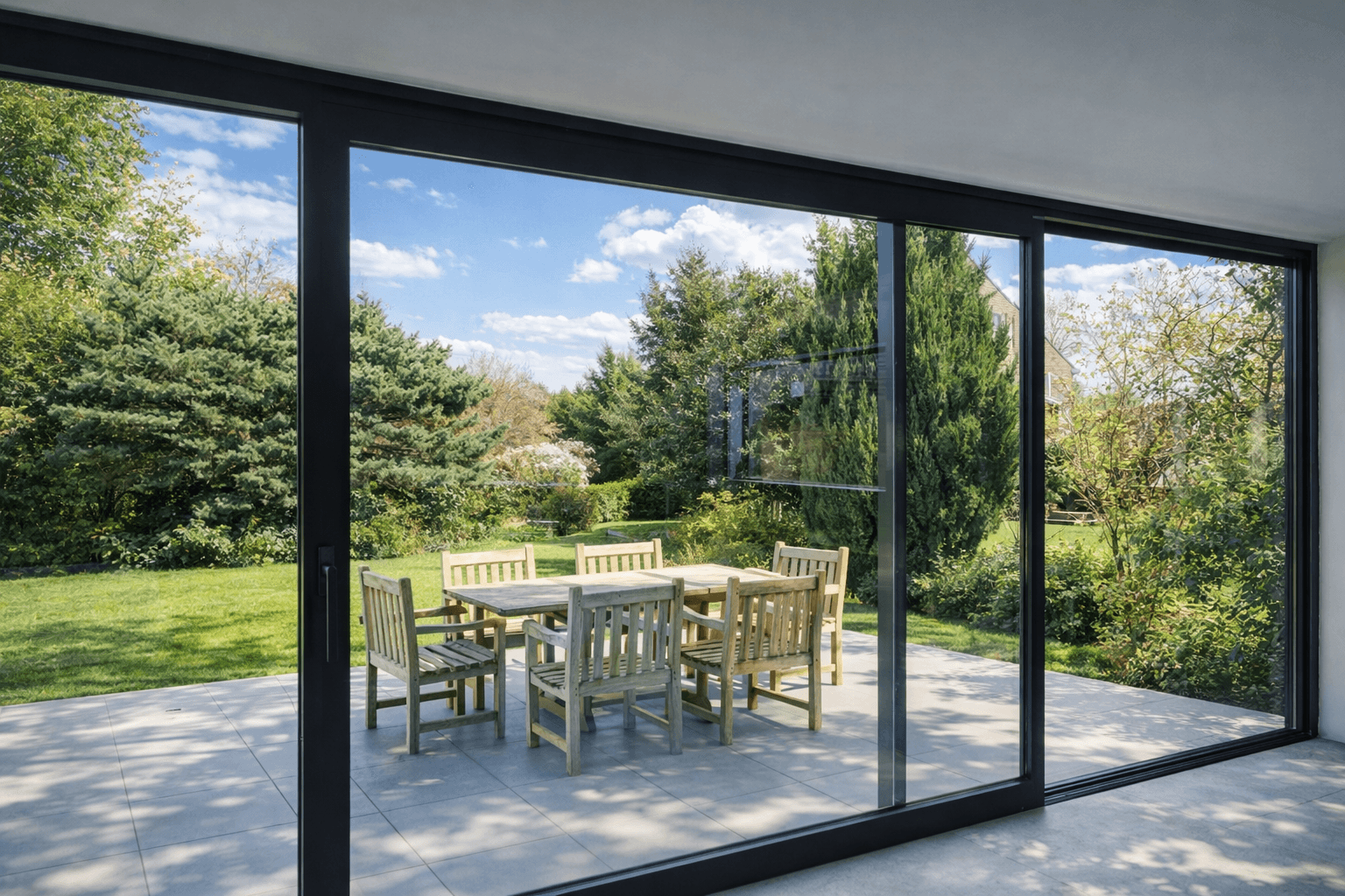 Woonkamer met tuinzicht